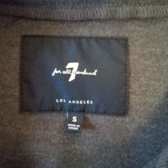 7 For All Mankind cognac brown belted peacoat jacket shacket size S - Picture 7 of 8